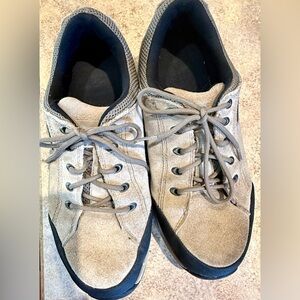 Rockport Leather Tan Sneakers Tennis Shoes Classic Comfort Size 10 Wide XCS